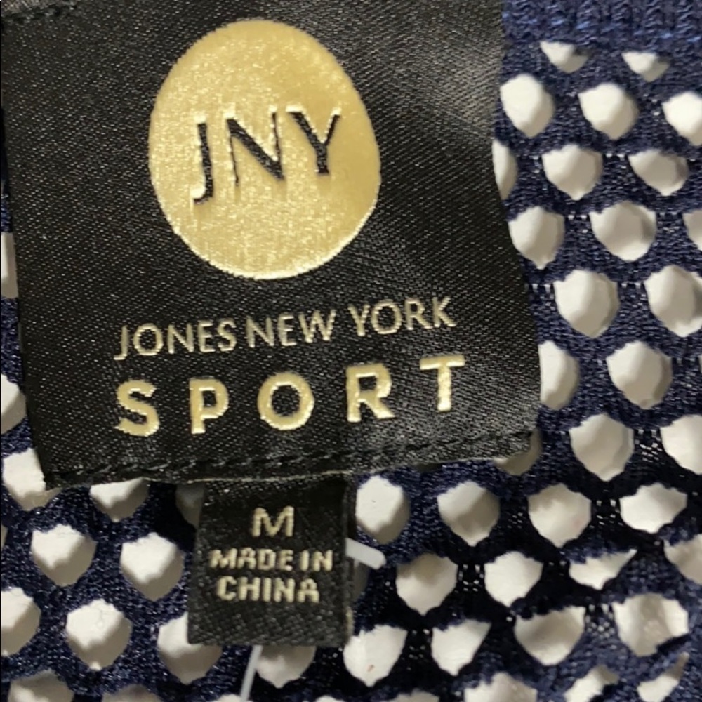 JNY-JONES NEW YORK FISHNET HOODIE TOP - Picture 4 of 7